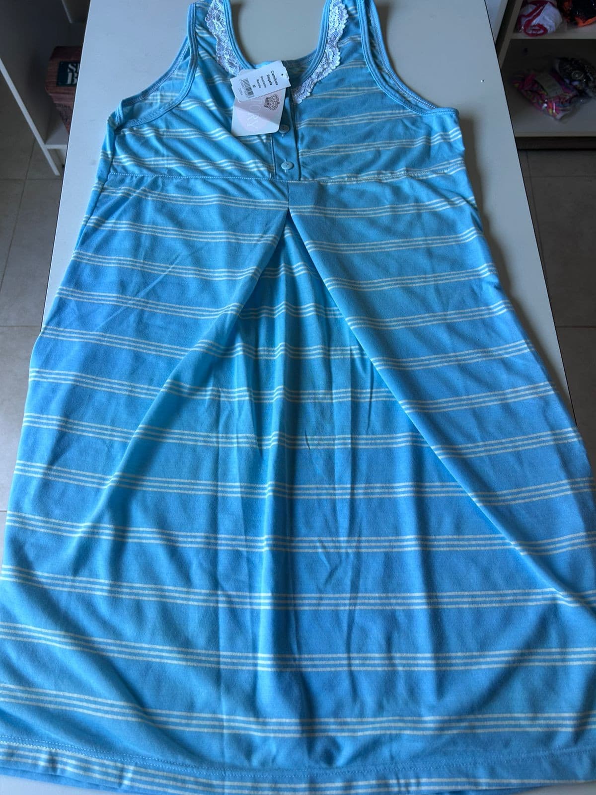 Camisola para gestante azul