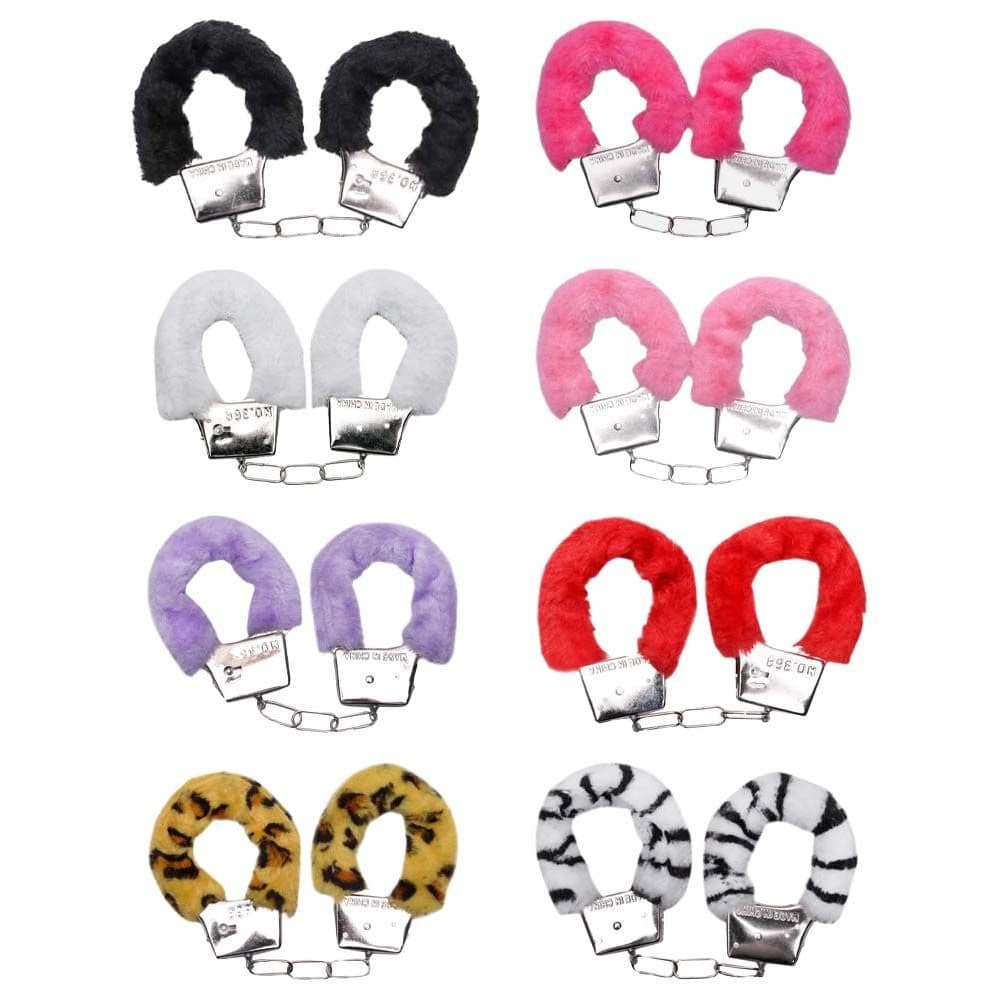 Algemas de Metal Revistida com Pelucia Sexy Import - Vermelho