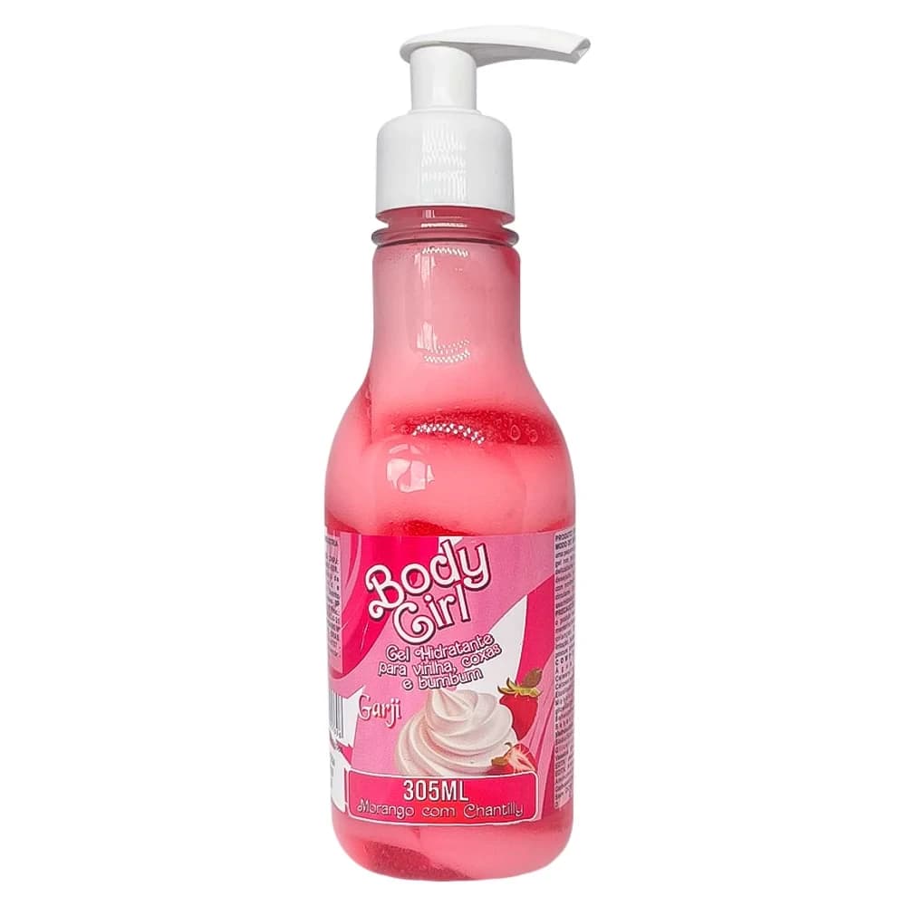 Body Girl Gel Hidratante Para Virilhas De Morango Com Chantilly 305Ml Garji