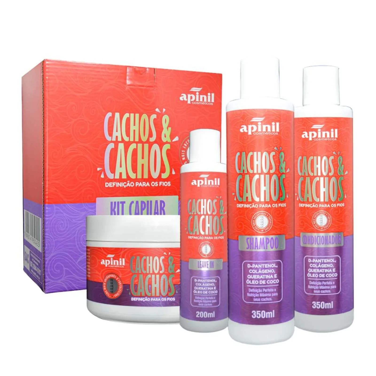 Kit Capilar Cachos e Cachos Apinil