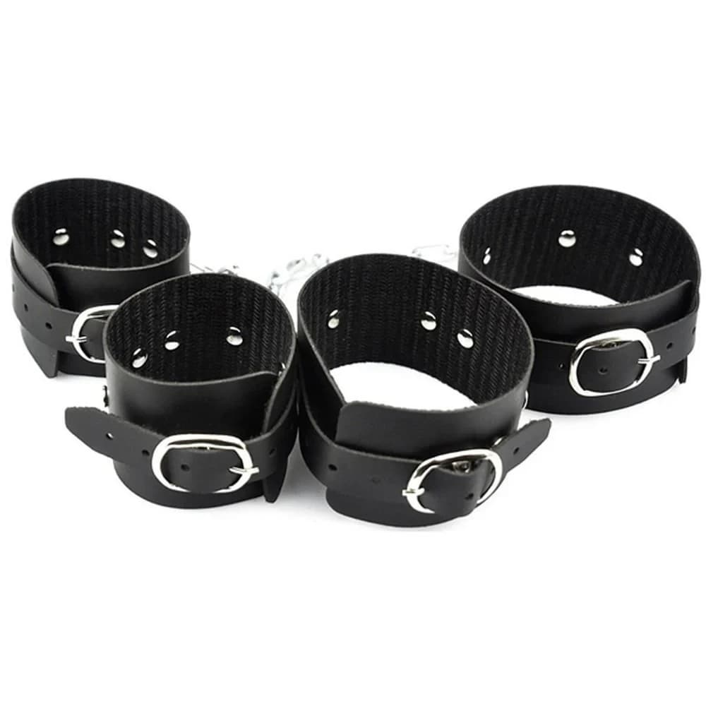 Kit Algema E Tornozeleiras Com Corrente 50Cm Dominatrixxx