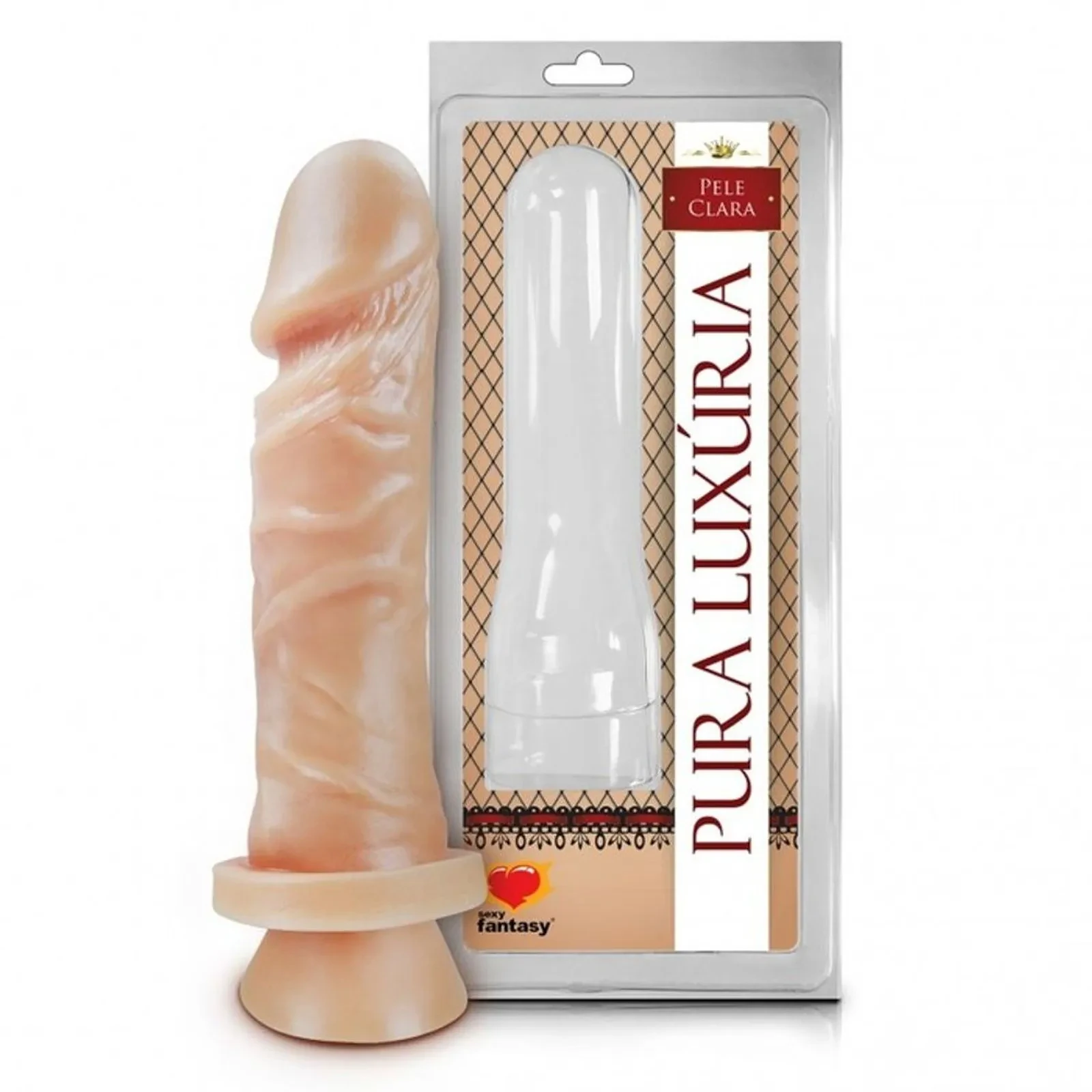 Protese Sem Vibro Com Ventosa 15,3x4cm Sexy Fantasy