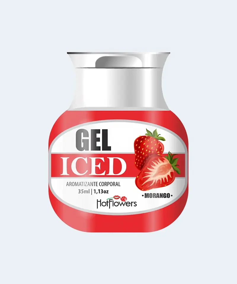 Gel Iced Aromatizante 35ml Hot Flowers - Morango