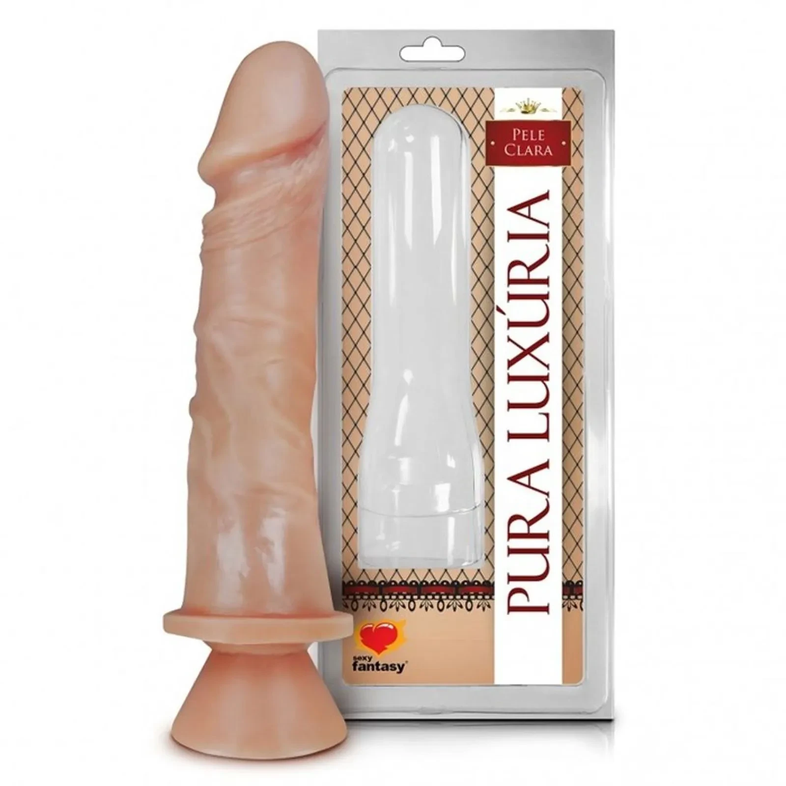 Protese Sem Vibro Com Ventosa 18x4,4cm Sexy Fantasy